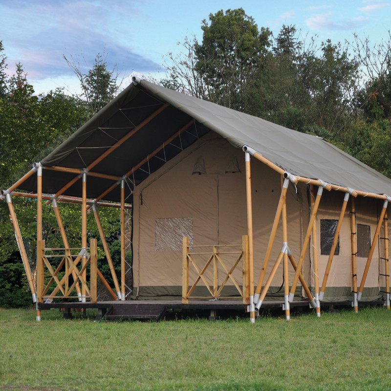 Factory Hot Sale Price Waterclose PVC και Canvas Luxary Saffari Glamping Tent for Camp